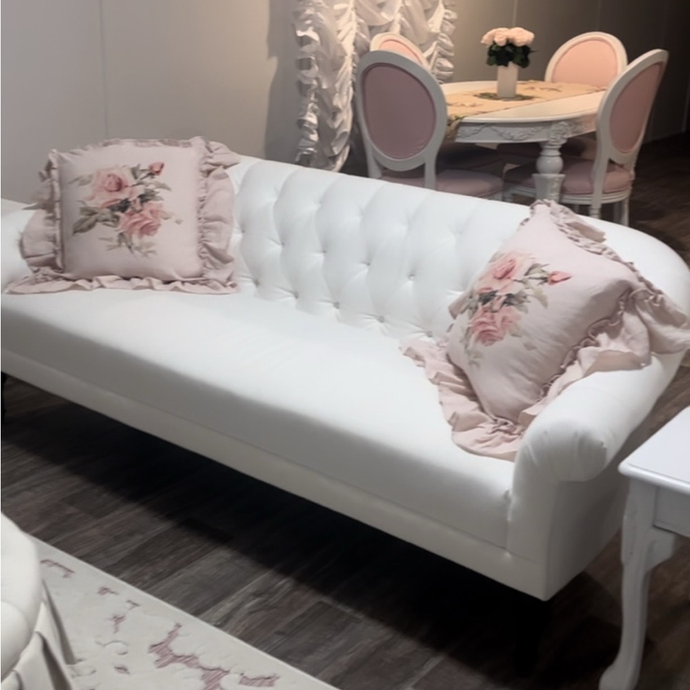 Floral Pink Ruffled Pillow - Picture 2 of 2